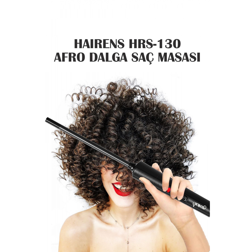 Hrs-130 Afro Dalga 9 Mm. Kıvırcık Ince Saç Maşası, 20 Cm. Ekstra Uzun Başlık