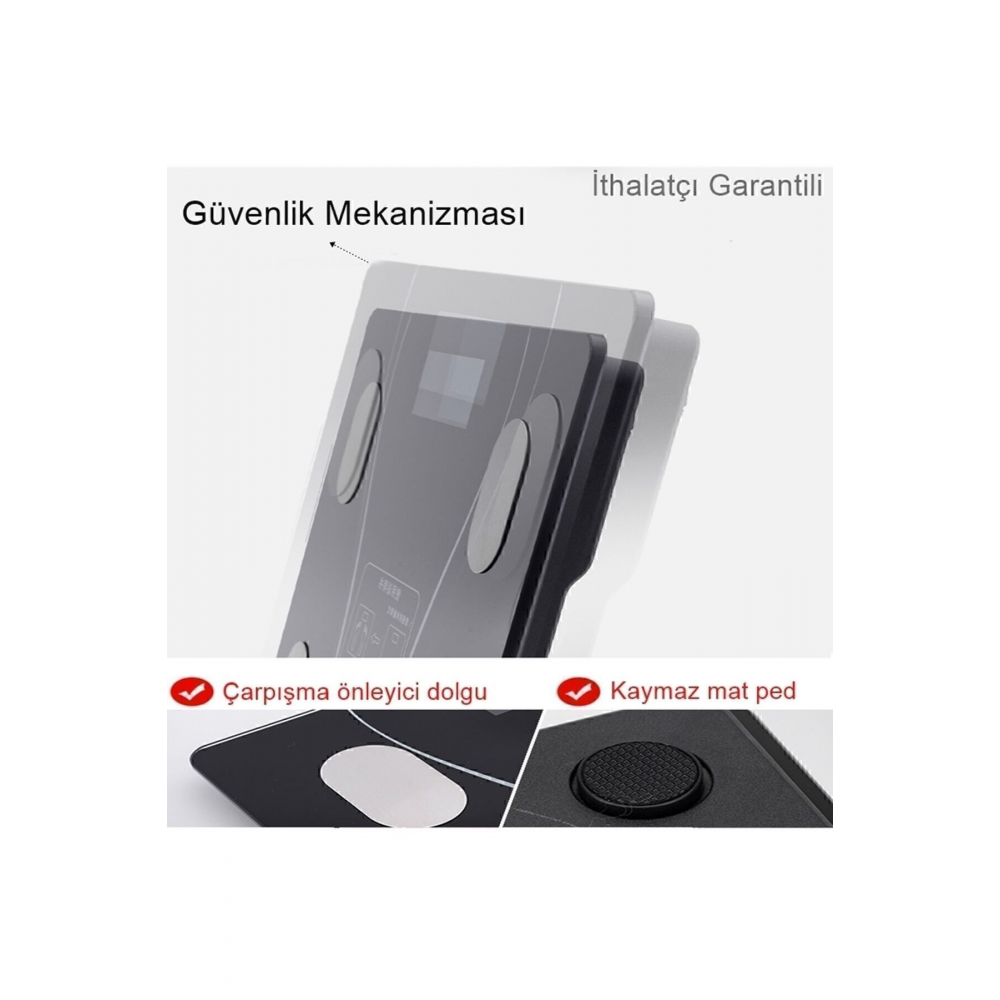 Supscale Dijital Baskül Yağ Su Kas Vücut Kitle Endeksi Kilo Ölçer Tartı