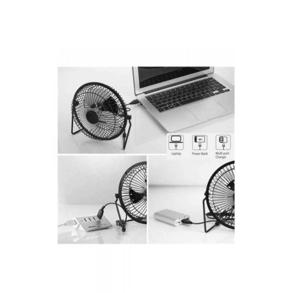 Masa Üstü Metal Usb Mini Vantilatör Fan 4inc
