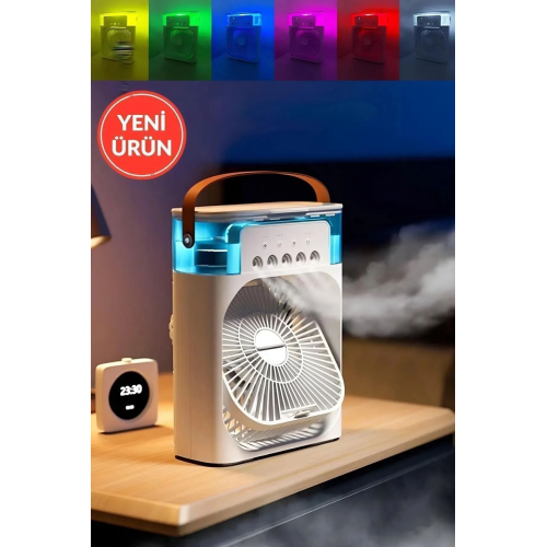 Ultrasonik Hava Vantilatörü Nemlendirici Fan Buhar Makinesi Rgb
