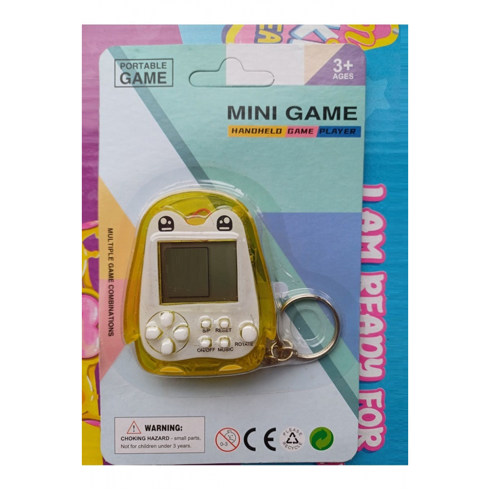 TETRİS OYUNLARI PENGUEN MODEL MİNİ CEP OYUNU DİJİTAL EKRANLI ANAHTARLIKLI ATARİ