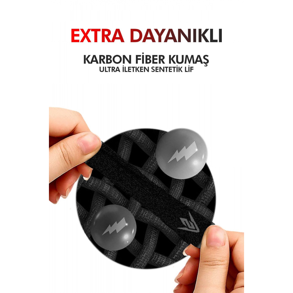 E-spor Mobil Oyun Parmak Eldivenleri Süper Iletken Karbon Fiber Kumaş - 1 Çift - 2 Parmaklık
