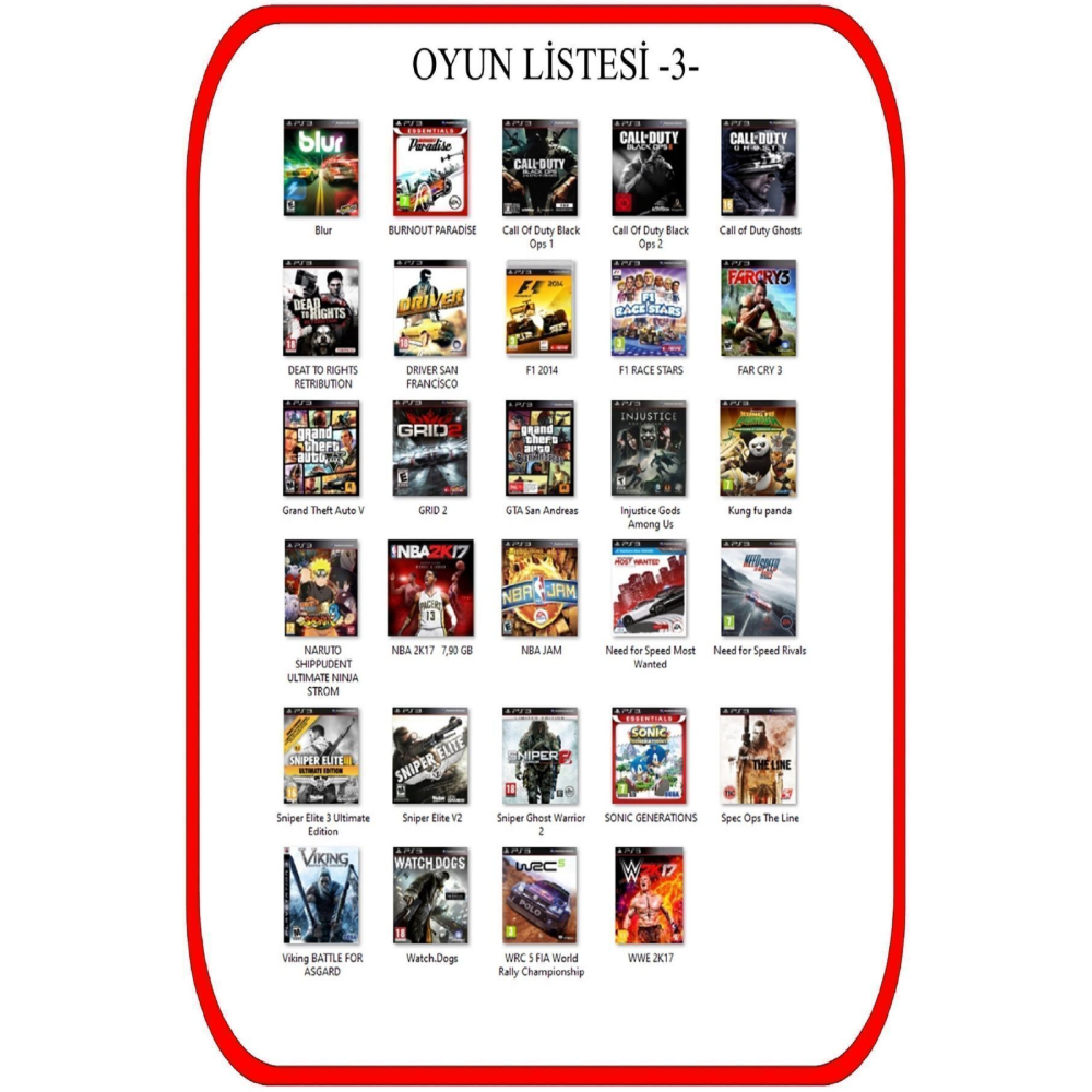 Ps3 1 Tb Süper Slim 100 Dijital Oyun 3 Kablosuz Kol (06 Ay Cihaz Garanti ) (YENİLENMİŞ PS3)