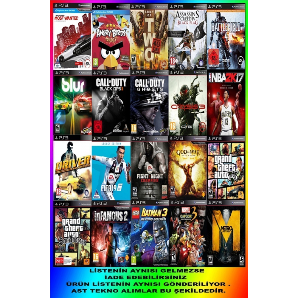 Playstation 3 Slim 500 Gb ( Yenilenmiş ) 2 Kablosuz Kol 40 Dijital Oyun Garantili Ürün