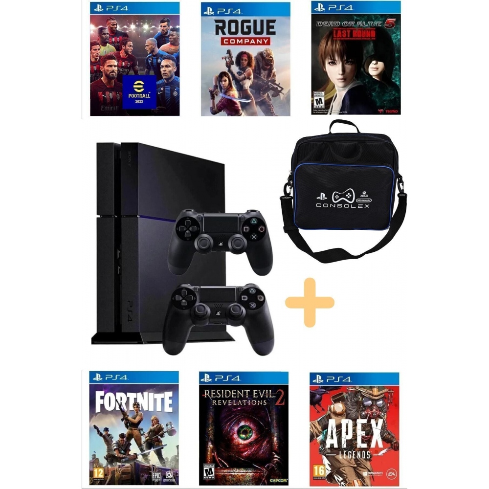 Playstation 4 Fat - 1 Tb +yenilenmiş + 2. Ps4 Kol + Consolex Çanta + 10 Dijital Oyun