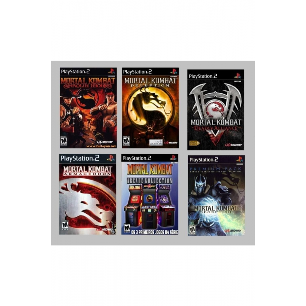 Playstatıon 2 - Mortal Kombat Serisi 6 Oyunluk Set - Sadece Çipli Cihazlar Için!