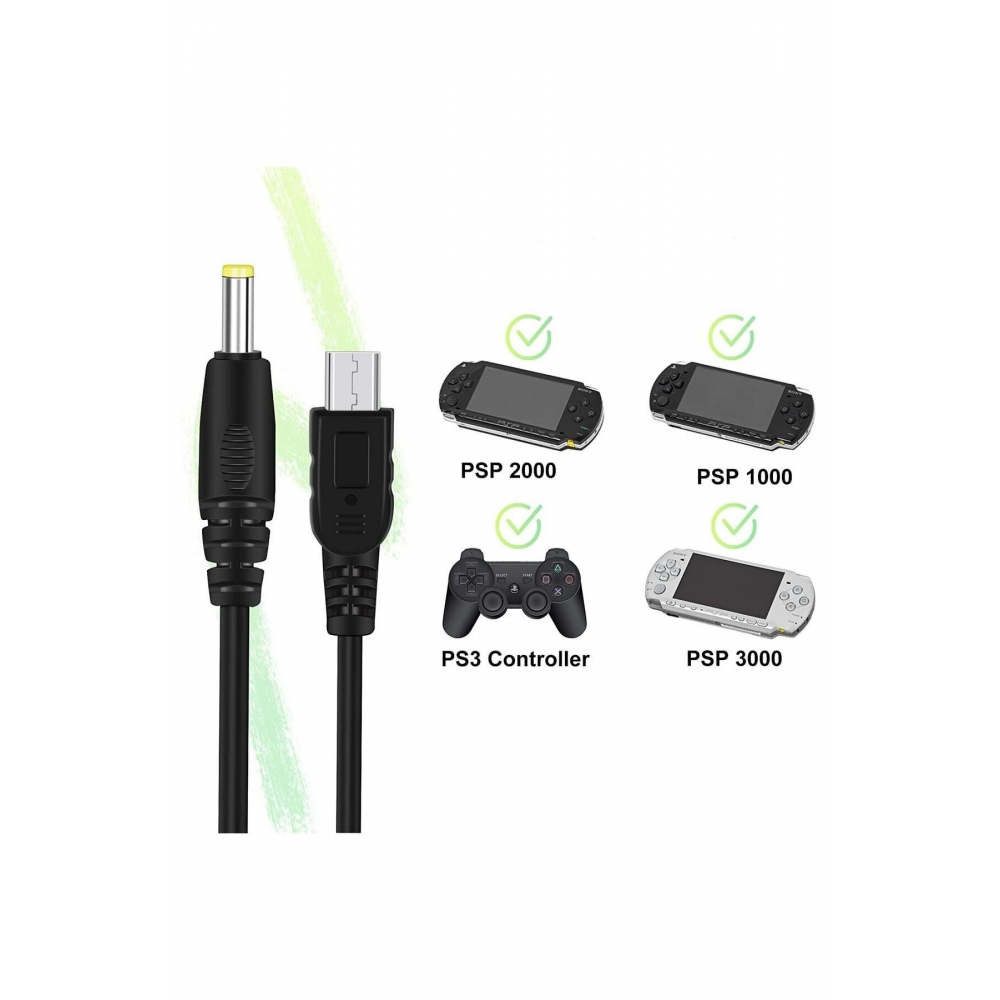 Psp Şarj Güç Ve Data -veri Aktarman Kablosu Psp 1000 2000 3000 E1004 Uyumlu