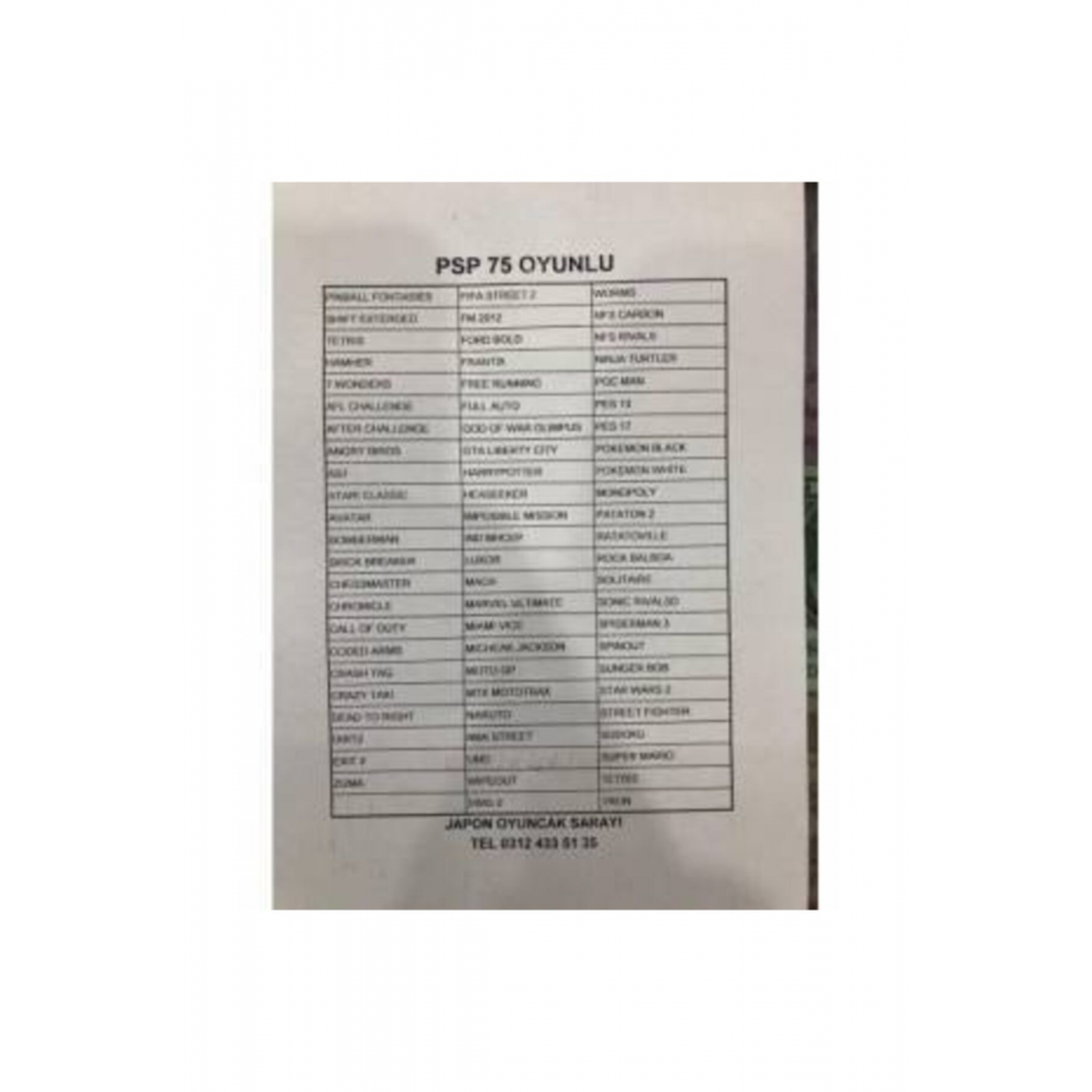 Psp 1004 Kasa 16 Gb 75 Oyunlu