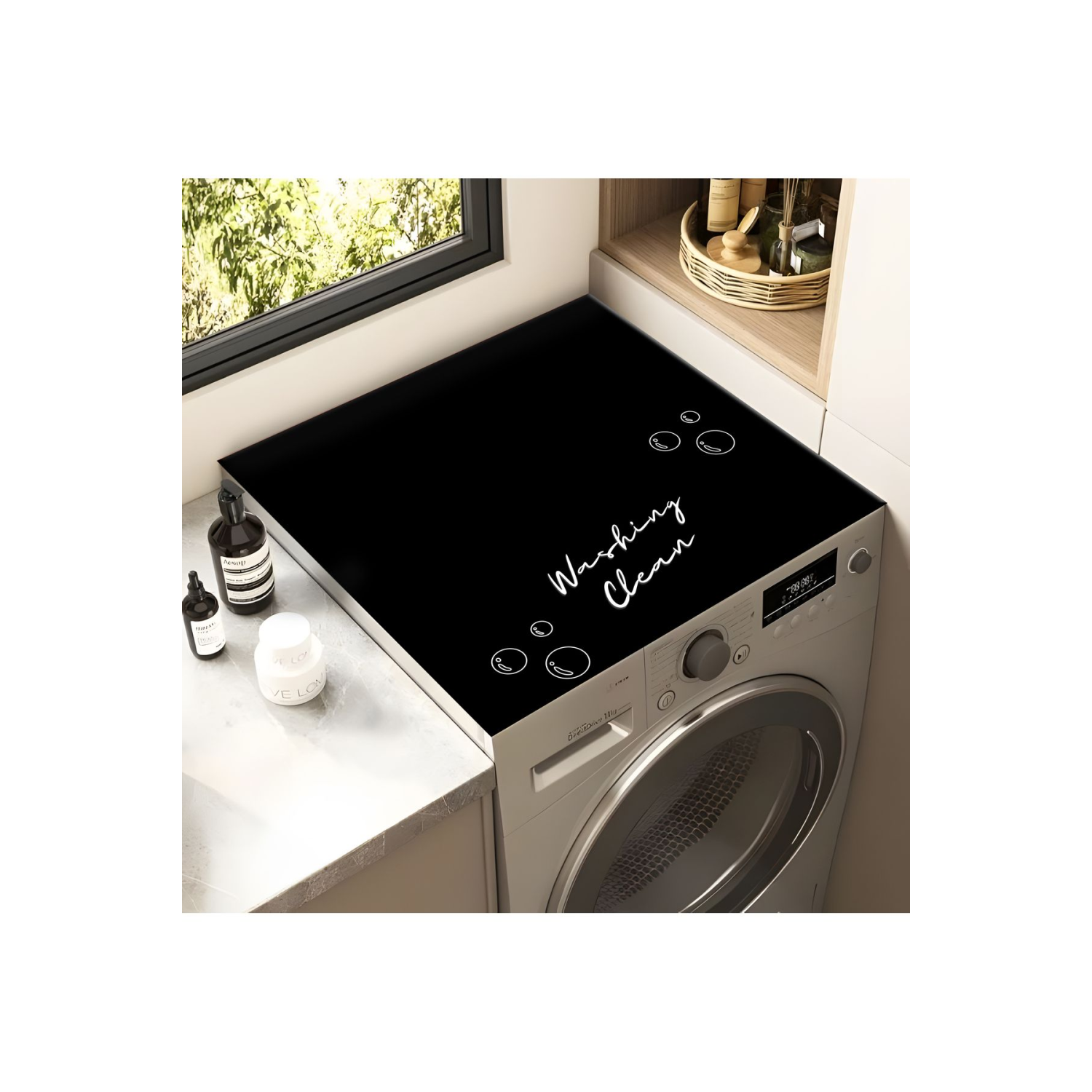 Çamaşır Makinesi Kurutma Makinesi Örtüsü Koruma Pedi Sıvı Geçirmez Matı Kaymaz Yıkanabilir