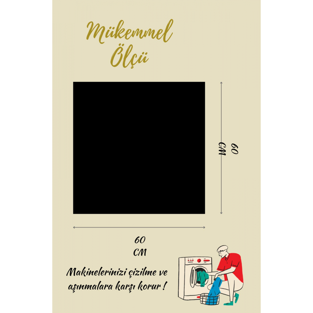 Çamaşır Makinesi Kurutma Makinesi Örtüsü Koruma Pedi Sıvı Geçirmez Matı Kaymaz Yıkanabilir