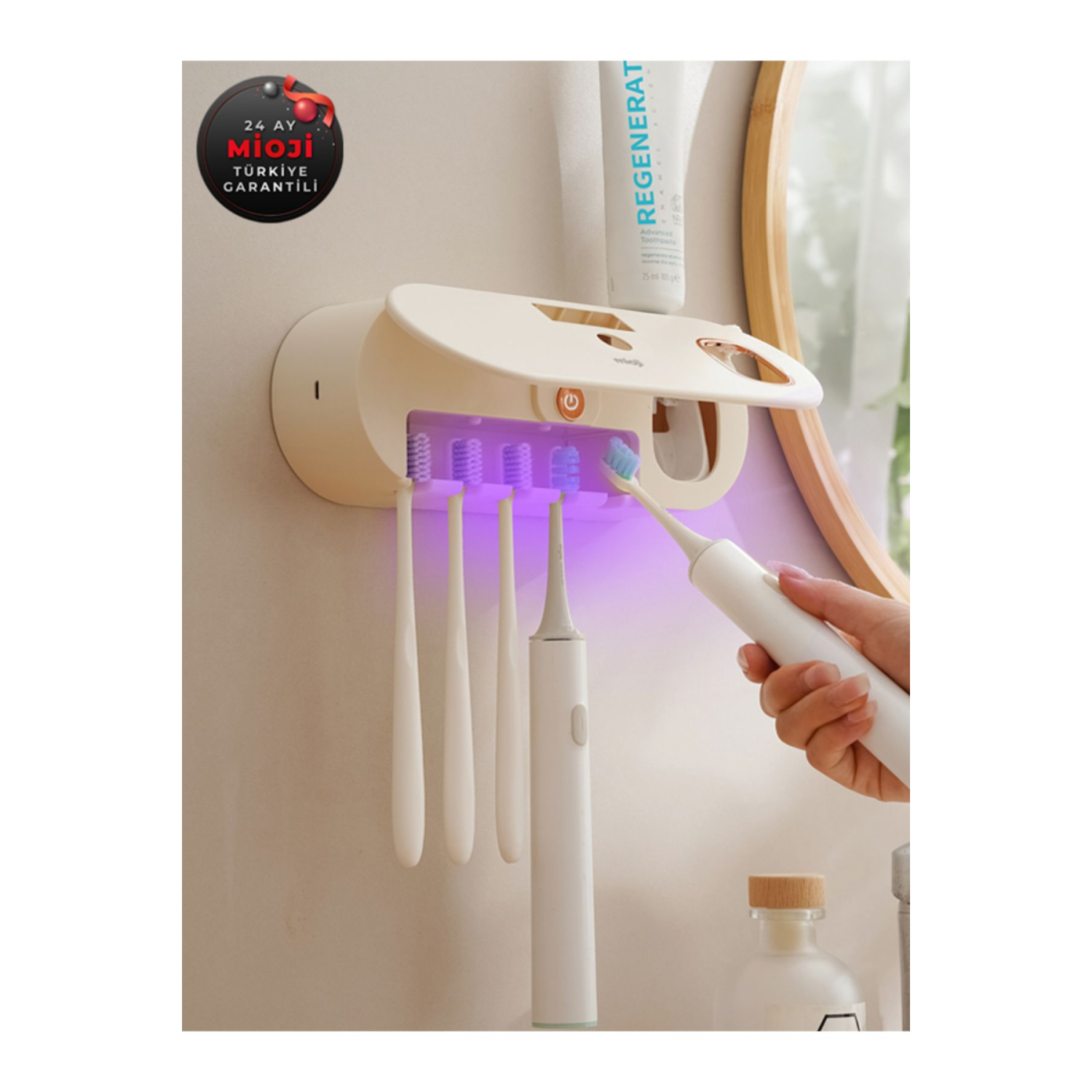 Mio Uv5f 1200mah Şarj Edilebilir Uv Sterilizatörü Diş Fırçası Tutucusu