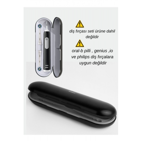 Şarjlı Diş Fırçası Seyahat Kabı, Elektrikli Diş Fırçası Koruma Kutusu, Oral-b Saklama Kabı ,siyah