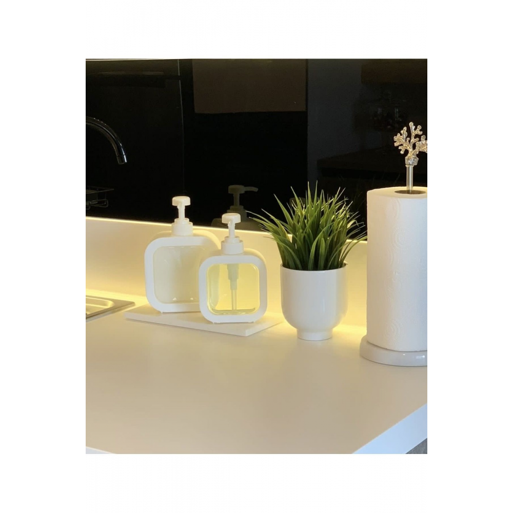 300 ml Tezgah Üstü Dikdörtgen Banyo Mutfak Sıvı Sabunluk | Banyo Mutfak Bulaşık Lavabo Deterjanlık