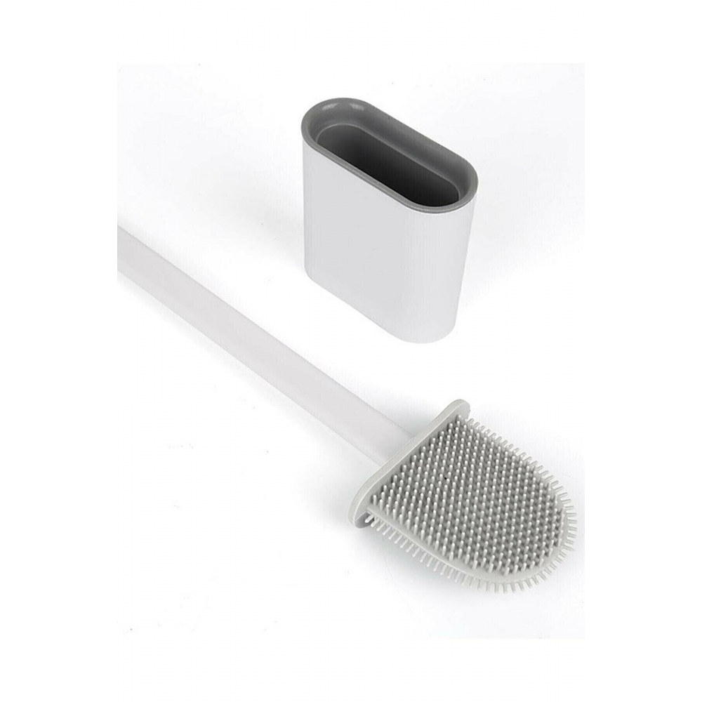 Beyaz Silikon Tuvalet Fırçası Bükülebilir Silikon Wc Klozet Fırçası