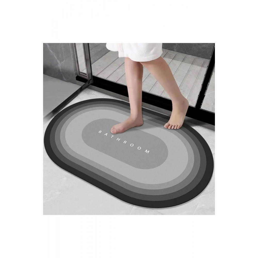 Gri - Sihirli Su Emici Banyo Paspası Kaymaz Tabanlı Ayak Paspası 40x60