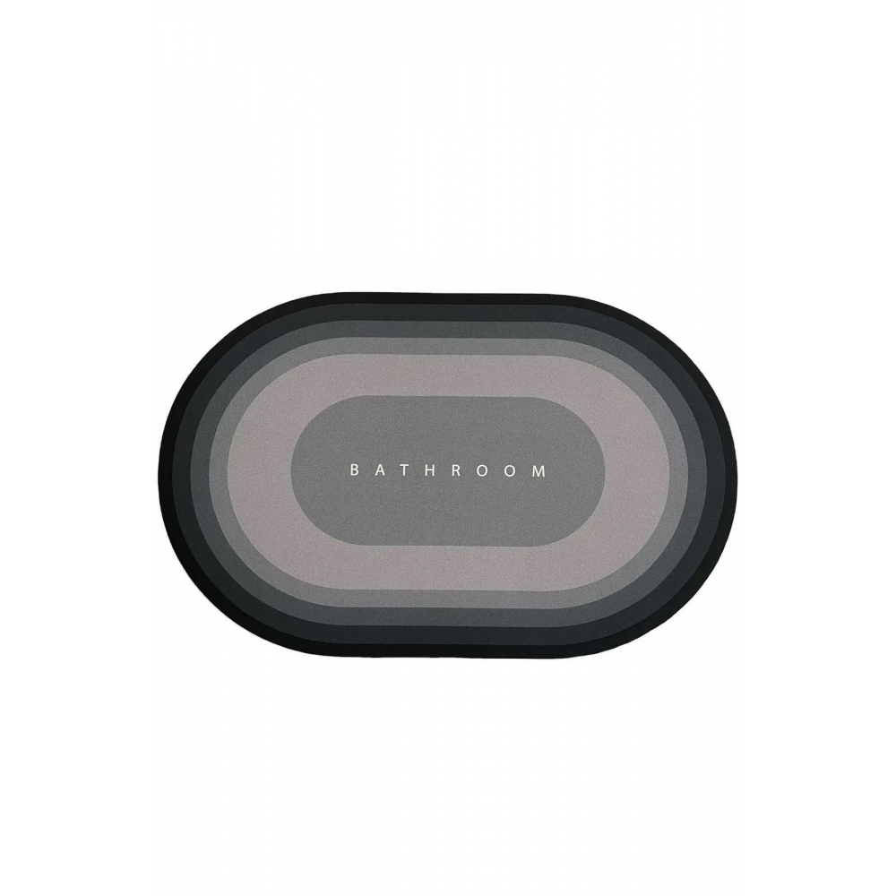 Gri - Sihirli Su Emici Banyo Paspası Kaymaz Tabanlı Ayak Paspası 40x60