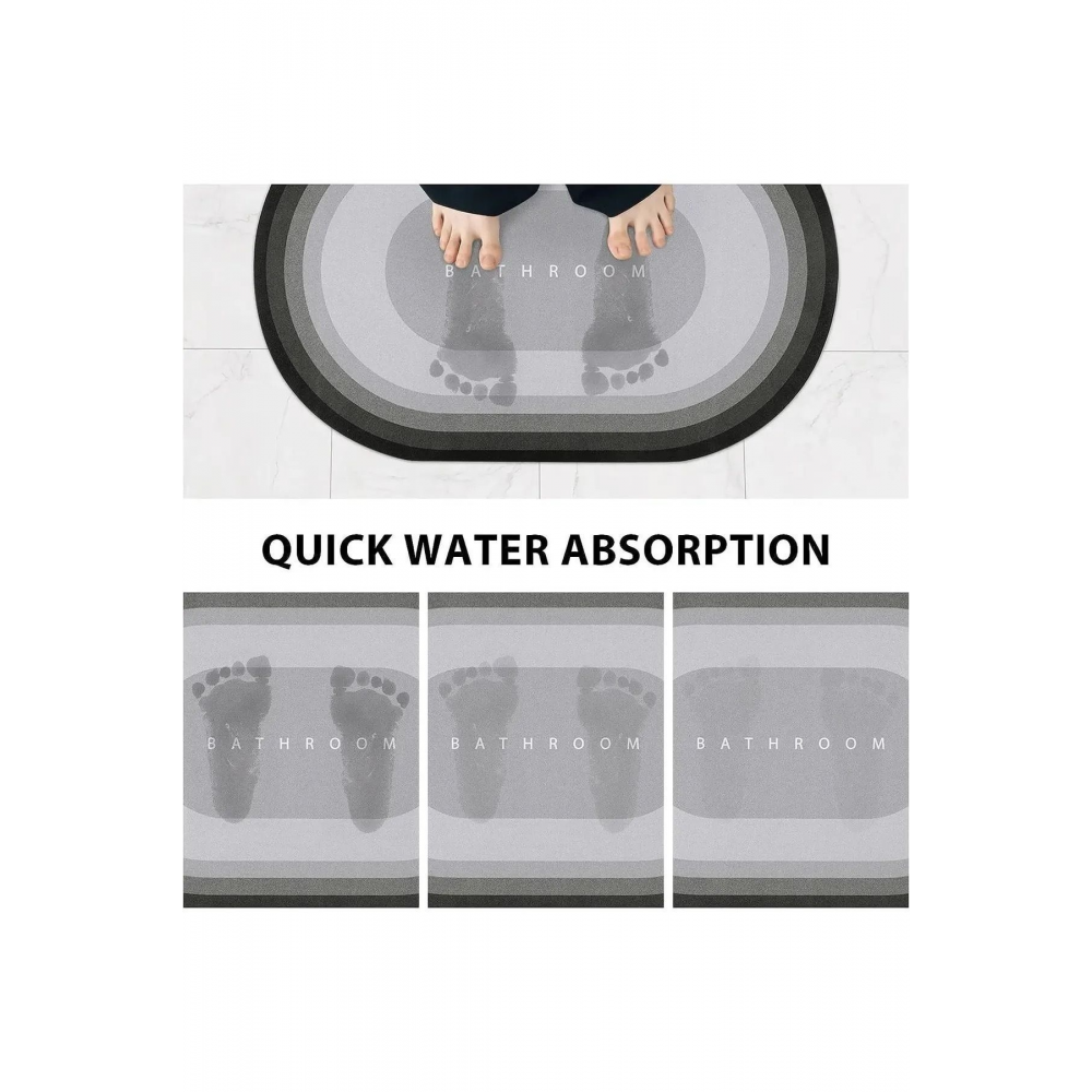 Gri - Sihirli Su Emici Banyo Paspası Kaymaz Tabanlı Ayak Paspası 40x60
