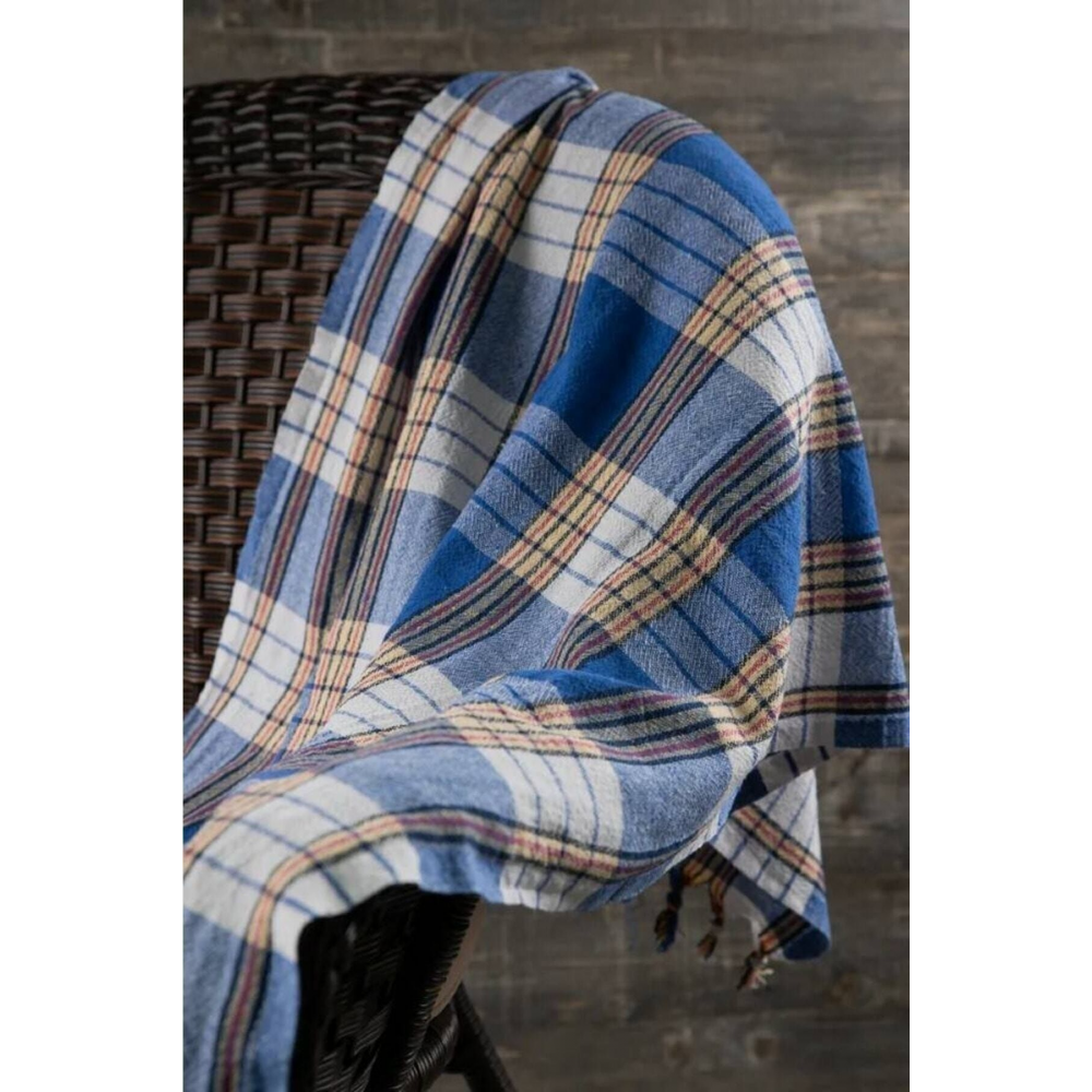 Klasik Mavi Hamam Peştemali 80x170 Cm