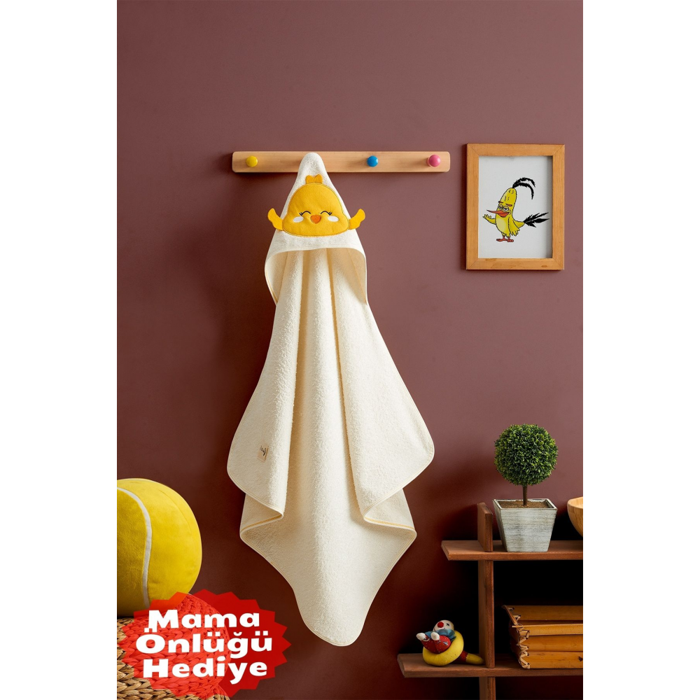 %100 Pamuk Bebek Kundak Havlu-BİRD