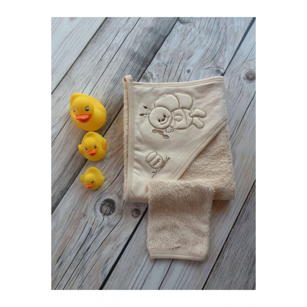 Organik Bebek Havlusu 80x80 Cm Kese Hediyeli
