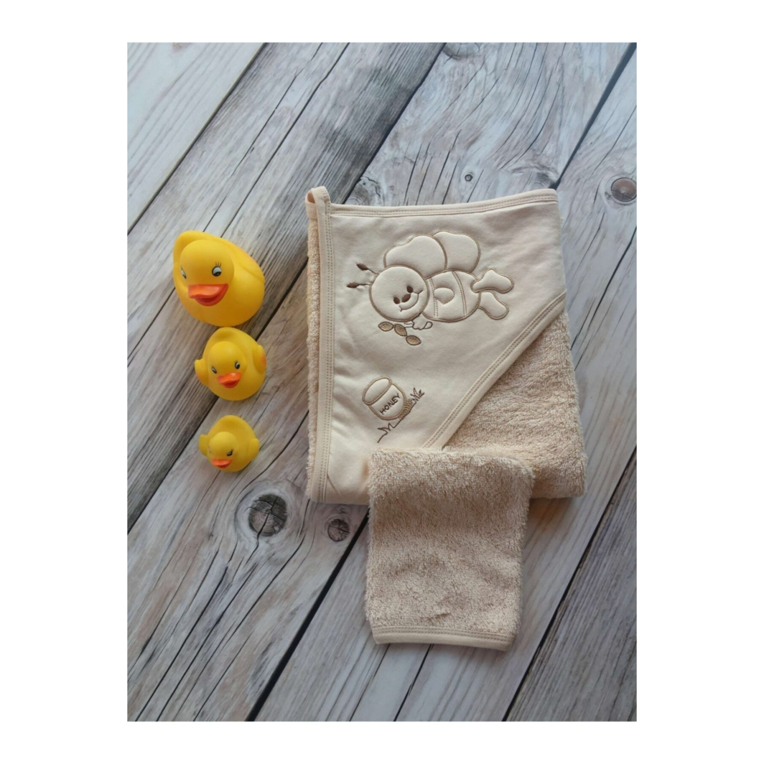 Organik Bebek Havlusu 80x80 Cm Kese Hediyeli