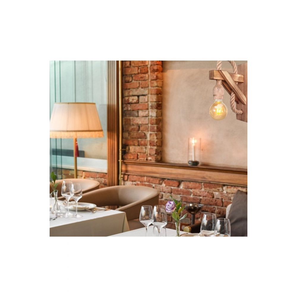 Aplik Ahşap Aplik Duvar Lambası Cafe Otel Restorant Için Ahşap Aplik Duvar Lambası