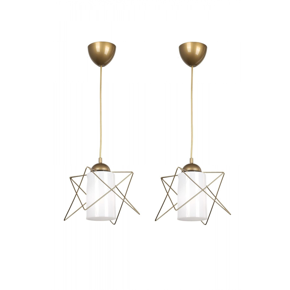 2 Adet Modes Tel Tekli Sarkıt Eskitme-beyaz Akrilik