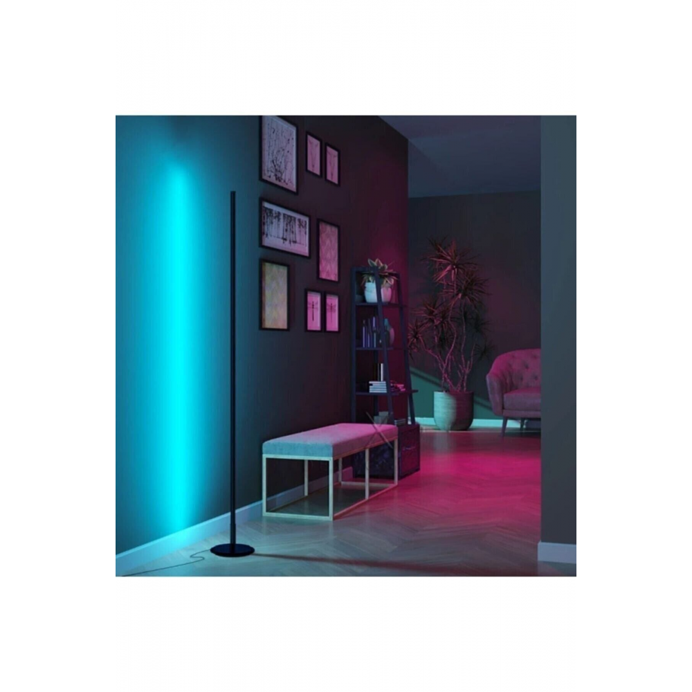 Dekoratif Minimalist Led Lambader Animasyonlu Kumandalı 256 Renk Köşe Lambası