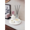 Dekoratif Minyatür Çizgili Vazo Fresh Soft Koku Mumlu Set (TEALİGHT MUM DAHİL DEĞİLDİR)
