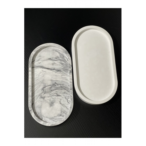 2'li Dekoratif Oval Sunumluk Seti, Dekoratif Biblo Takı Tabağı, Saksılık,tütsülük,mumluk