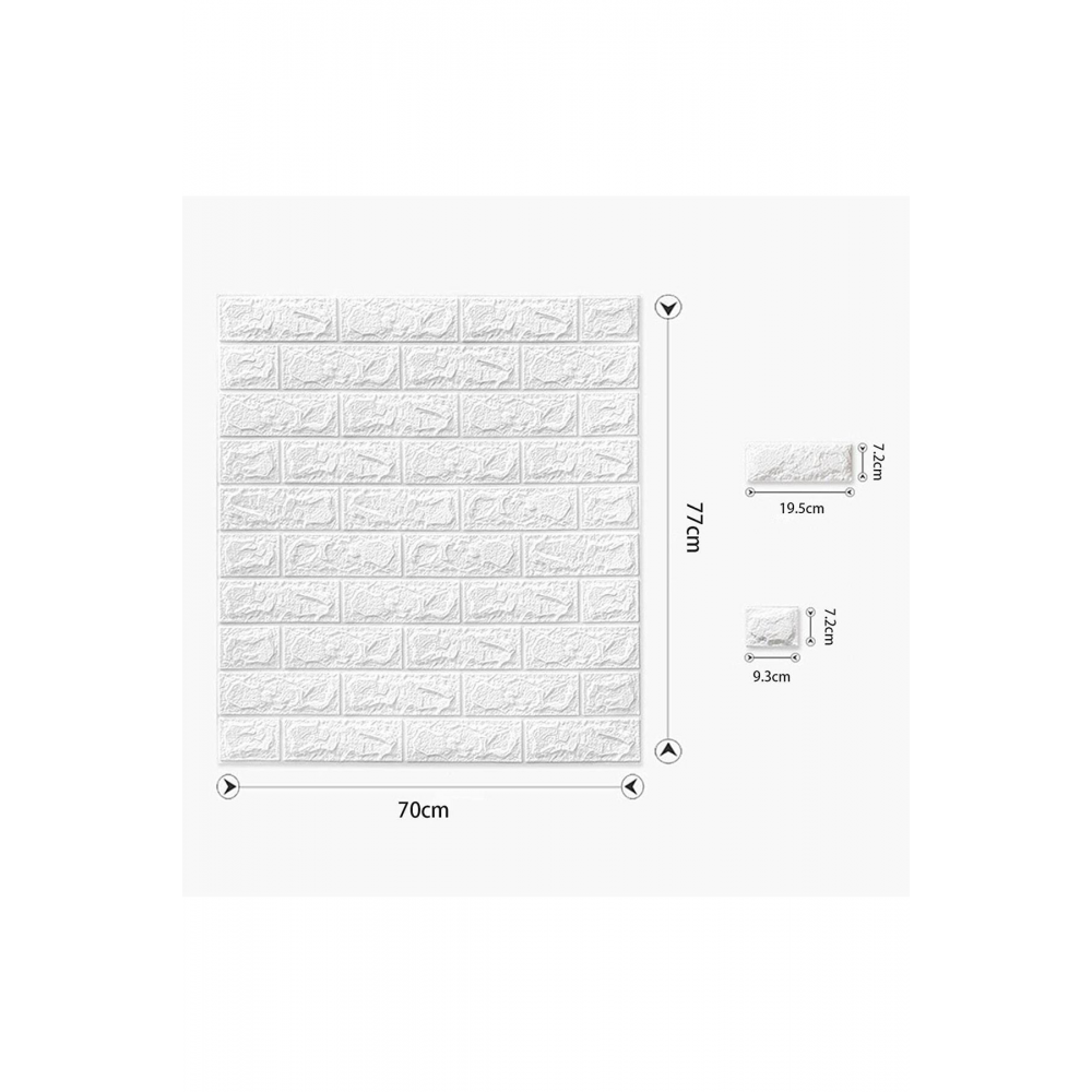 Kendinden Yapışkanlı Beyaz Duvar Paneli 3d