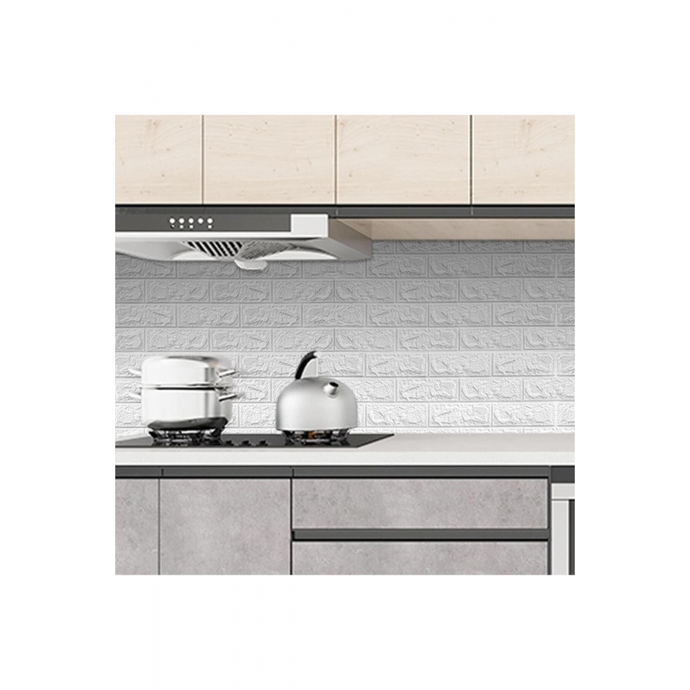 Kendinden Yapışkanlı Beyaz Duvar Paneli 3d