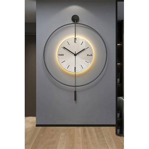 Blackfred (ORTABOY) -pilli Led (3adet Pil Ile Gelmektedir ) - Modern Metal Camlı Duvar Saati