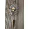 Gold Gravity Pendulum Elegant Series 37x85 , Modern Dekoratif Metal Cam Duvar Saati
