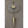 Gold Gravity Pendulum Elegant Series 37x85 , Modern Dekoratif Metal Cam Duvar Saati