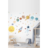 Astronot Ve Gezegenler Mega Set Duvar Sticker