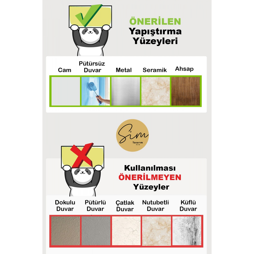 Balonlu Tavşan Boy Ölçer Duvar Sticker Seti