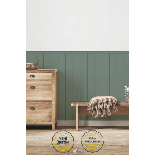 İnce Çizgili Duvar Panel Folyosu, Dekoratif Çizgili Duvar Desen kaplama Folyosu