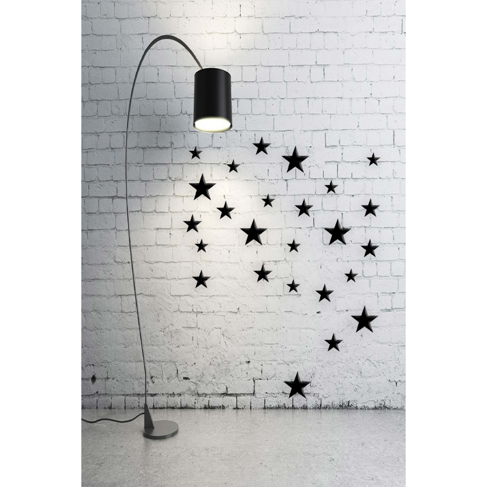 Lazer Kesim Ahşap Yıldız Dekoru 100 Adet