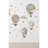 Retro Balonlar Bulutlar Çocuk Odası Duvar Sticker Seti
