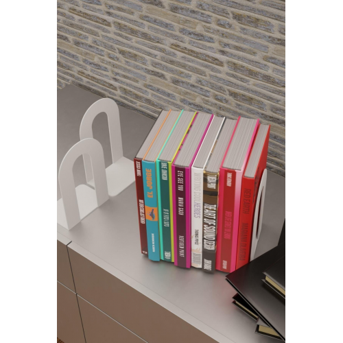Dekoratif Beyaz Klasik Metal Kitap Tutucu , Kitap Desteği (İkili Set) MK4B