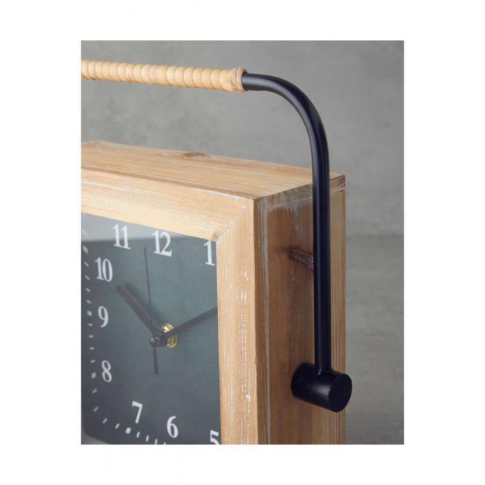 Karmen Ahşap Masa Saati Naturel