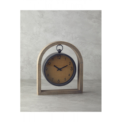 Pera Ahşap Masa Saati Naturel