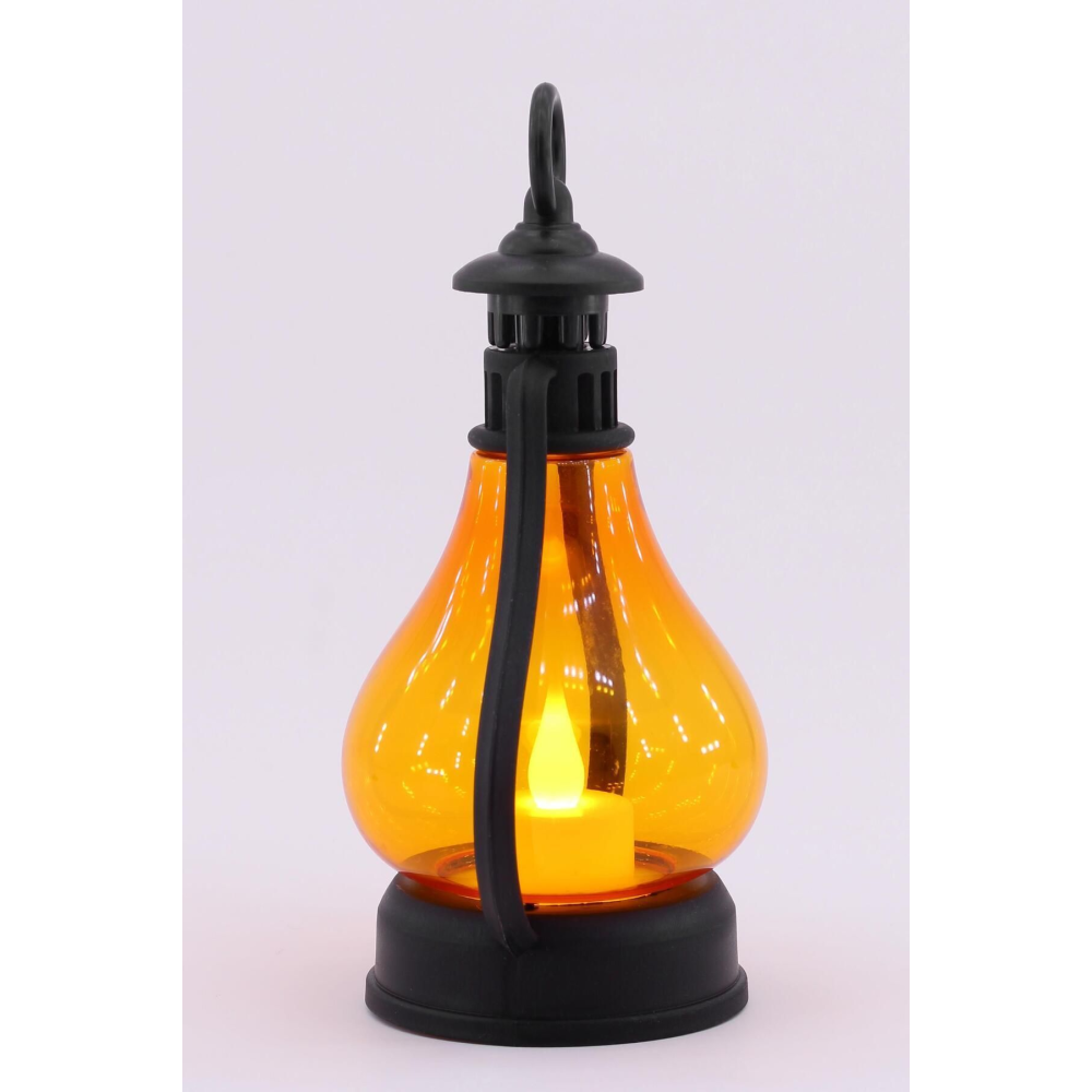 Led Mum Vintage Retro Gaz Lambası Tipi Pilli Dumansız Alevli Dekoratif Yapay Mum Işıldak El Lambası