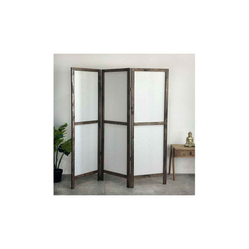 Ahşap Paravan Panel Kumaş Seperatör Paravan 5244