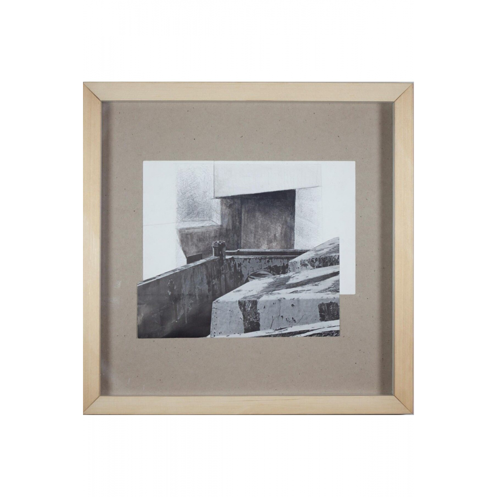 Nesligül Cebesoy - 2015 - Kayıp Mekan Serisi, Gizil - Kolaj - 30x30 cm