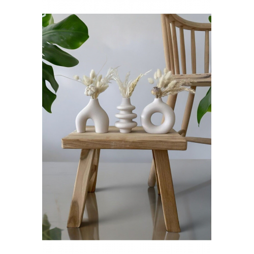 10 Cm Minimal Vazo Set 3'lü Bohem Biblo Minyatür Dekoratif Vazo