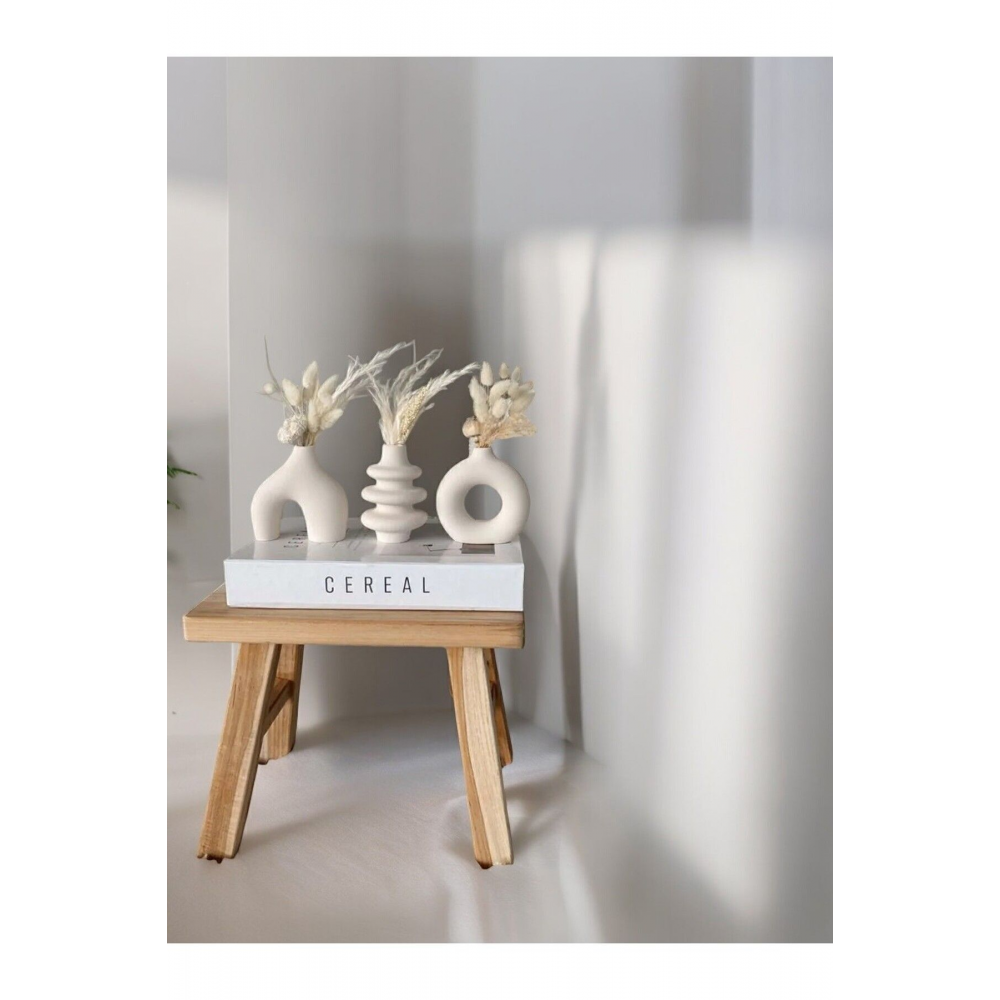 10 Cm Minimal Vazo Set 3'lü Bohem Biblo Minyatür Dekoratif Vazo