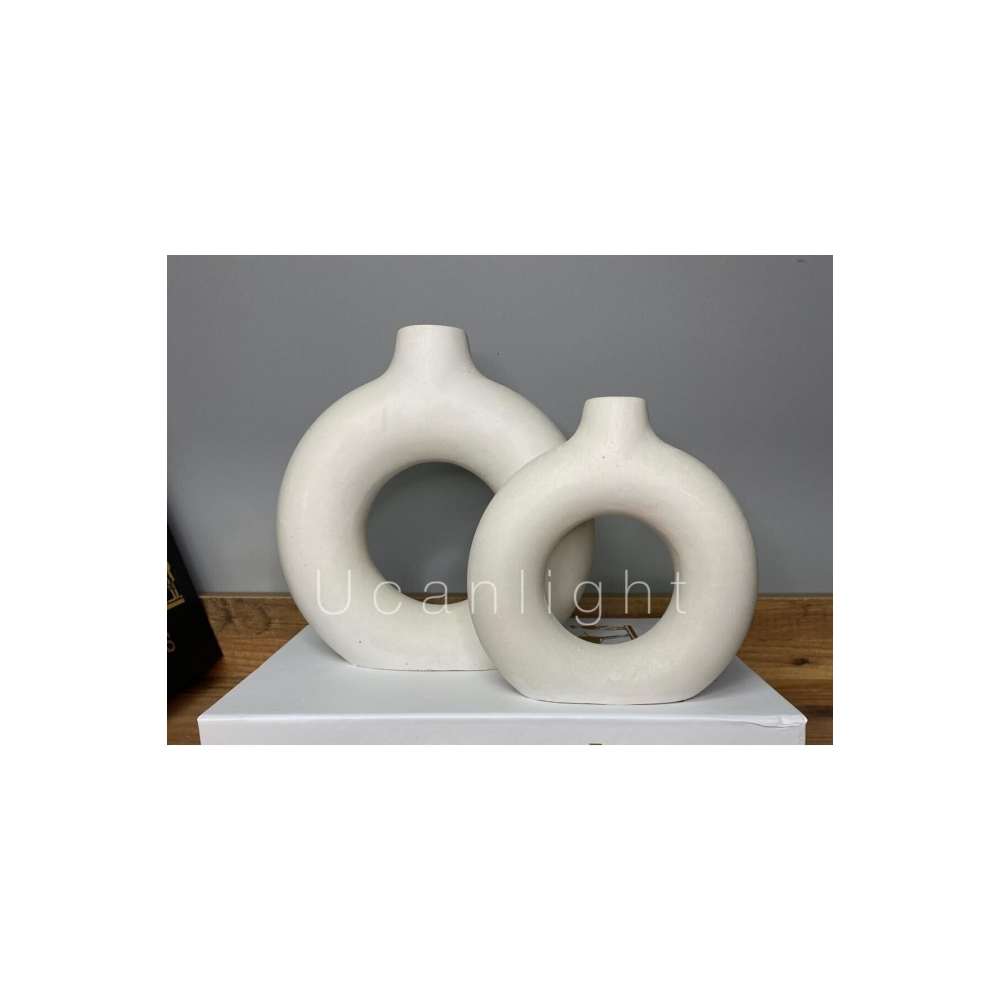 Dekoratif Iskandinav 2'li Halka Vazo