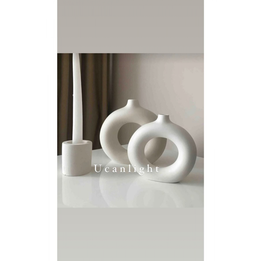 Dekoratif Iskandinav 2'li Halka Vazo